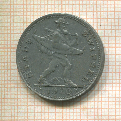 Нотгельд. 20 пфеннигов. Германия. Цвизель