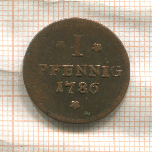 3 пфеннига. Франкфурт 1786г
