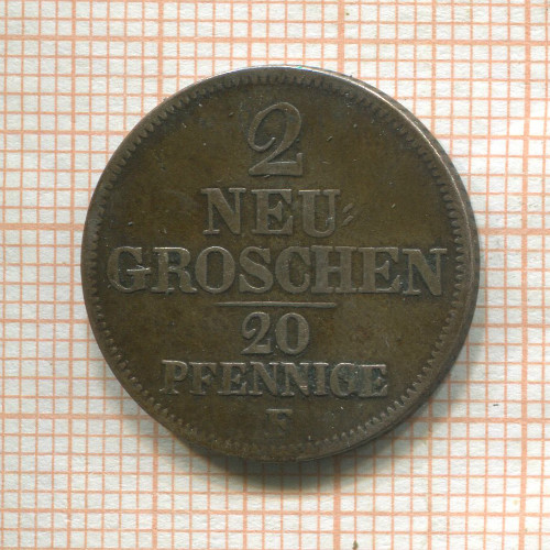 2 гроша. Саксония 1849г