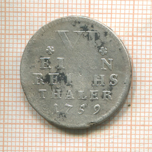 1/6 талера. Бранденбург-Байройт 1759г