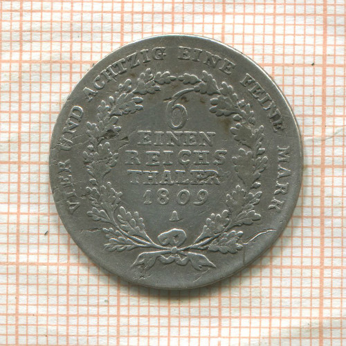 1/6 талера. Пруссия 1809г