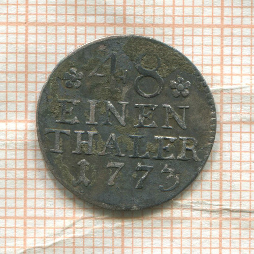 1/48 талера. Пруссия 1773г