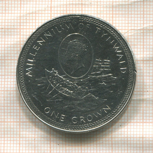1 крона. Остров Мэн 1979г