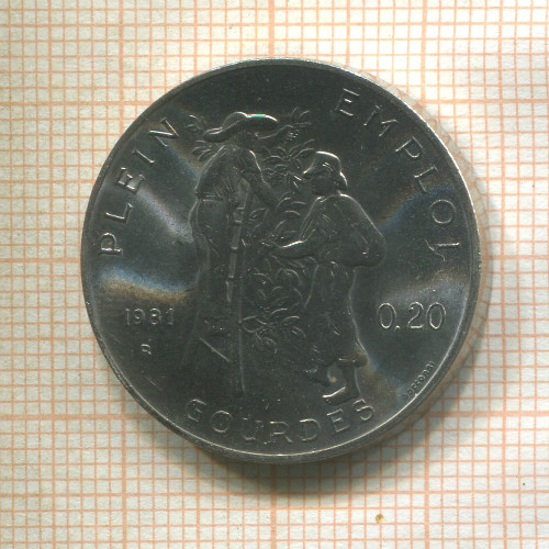 0,20 гурда. Гаити. F.A.O. 1981г