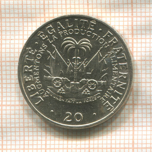 20 сантимов. Гаити. F.A.O. 1972г