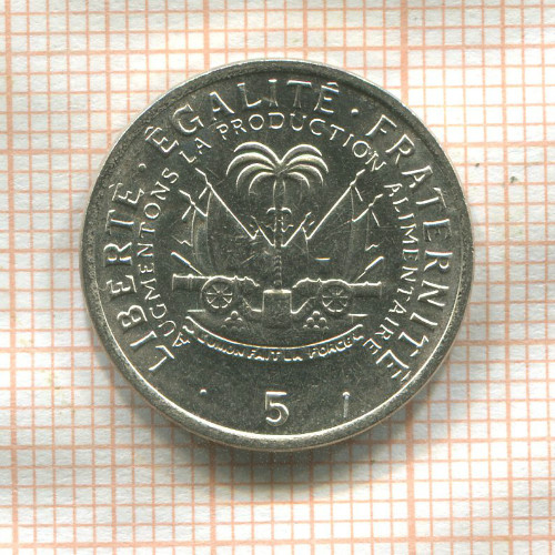 5 сантимов. Гаити. F.A.O. 1975г