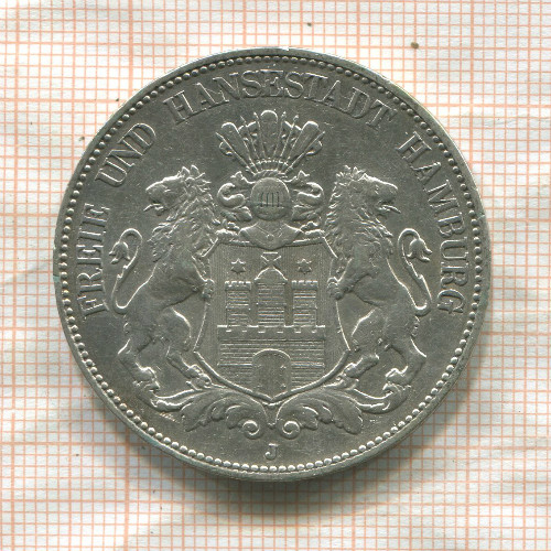 5 марок. Гамбург 1902г