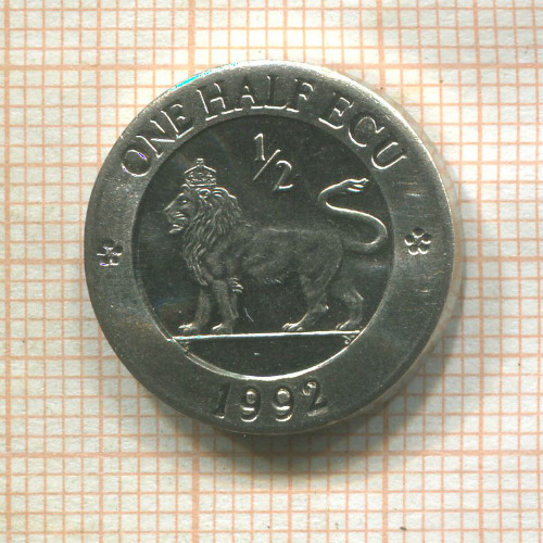 1/2 экю. Великобритания 1992г