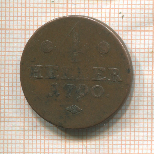 4 геллера. Гессен-Кассель 1790г