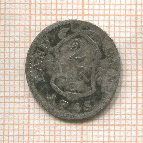 2 крейцера. Пфальц 1745г