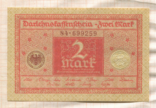 2 марки. Германия 1920г