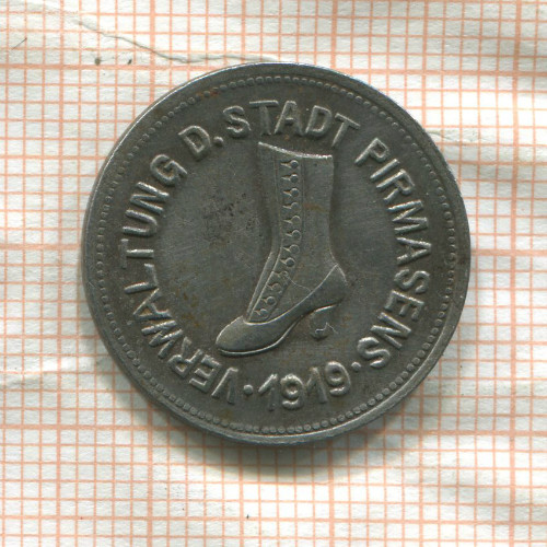 Нотгельд. 10 пфеннигов. Германия. Пирмазенс