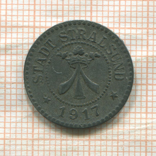 Нотгельд. 5 пфеннигов. Германия. Штральзунд