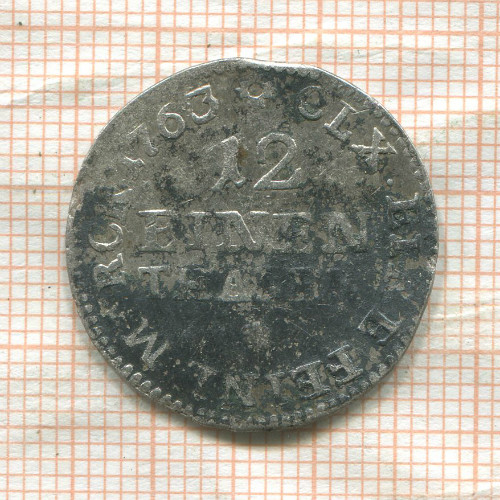 1/12 талера. Саксония 1763г