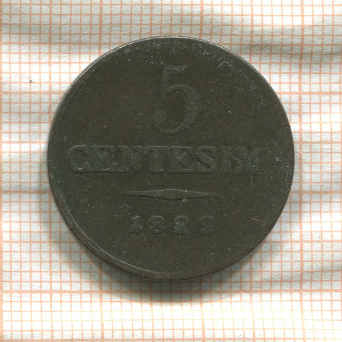 5 сентесимо. Ломбардия-Венеция 1822г