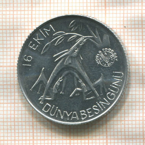 20 лир. Турция. F.A.O. 1981г