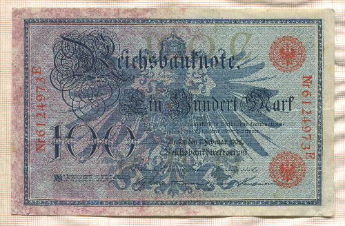 100 марок. Германия 1908г