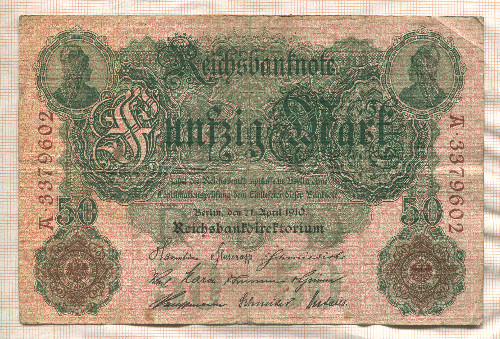 50 марок. Германия 1910г