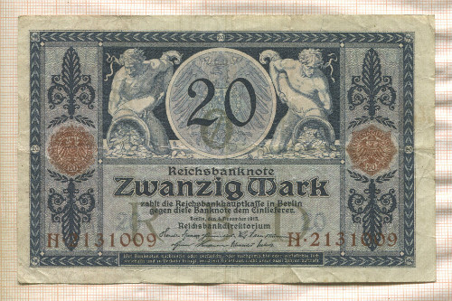 20 марок. Германия 1915г