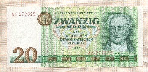 20 марок. ГДР 1975г