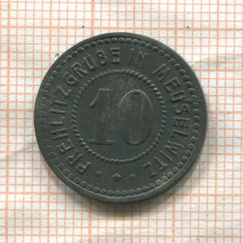 Нотгельд. 10 пфеннигов. Германия. Мойзельвиц