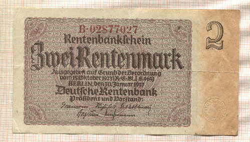 2 марки. Германия 1937г