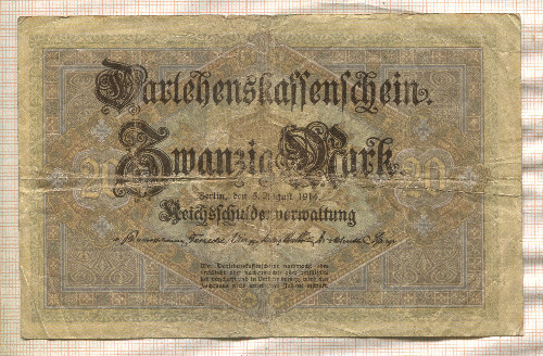 20 марок. Германия 1914г