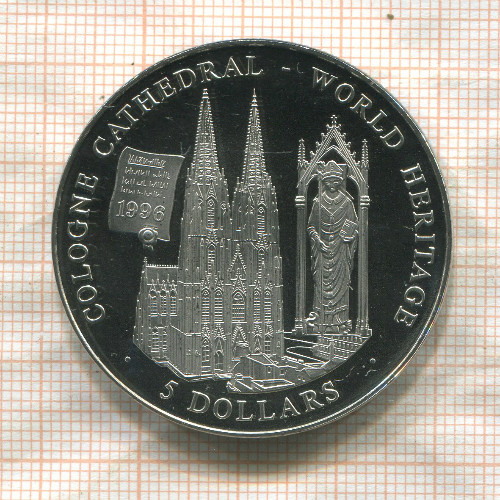 5 долларов. Либерия 2000г