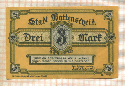3 марки.Германия 1921г