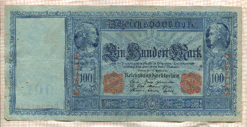 100 марок. Германия 1910г