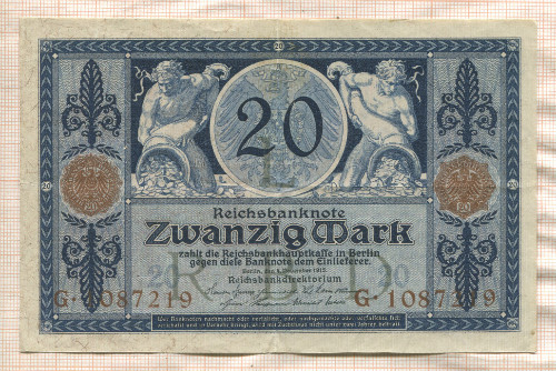 20 марок. Германия 1915г