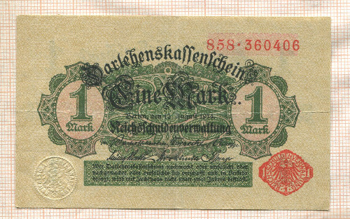 1 марка. Германия 1914г