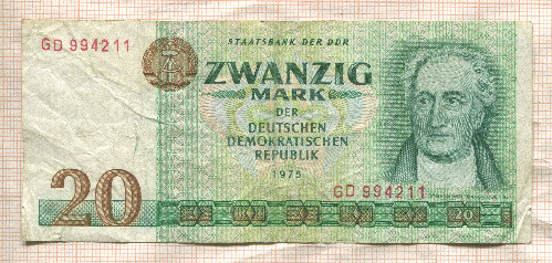 20 марок. ГДР 1975г