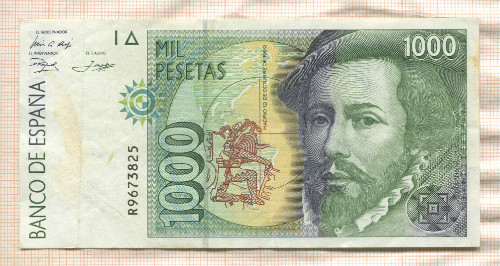 1000 песет. Испания 1992г