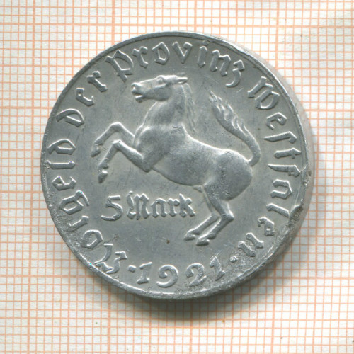 5 марок. Вестфалия 1921г