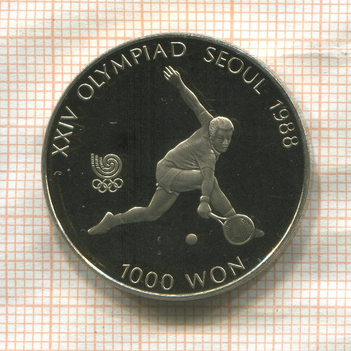 1000 вон. Южная Корея. ПРУФ 1987г