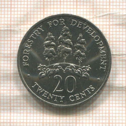 20 центов. Ямайка. F.A.O. 1976г