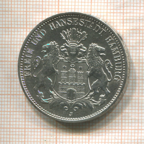 3 марки. Гамбург 1911г