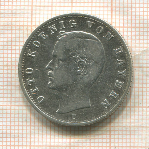 2 марки. Бавария 1907г