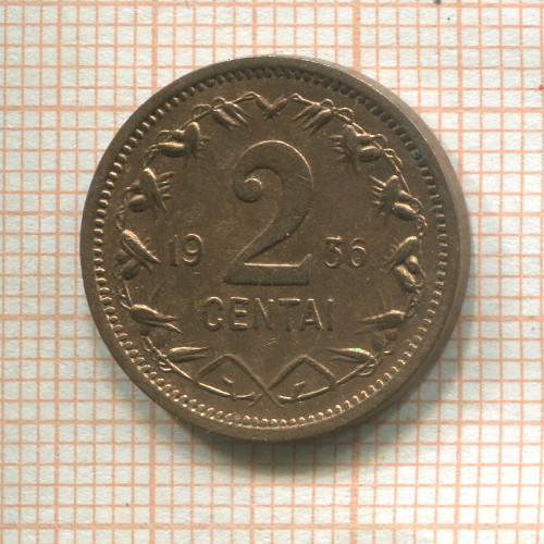 2 цента. Литва 1936г