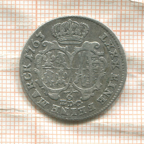 1/6 талера. Саксония-Альбертина 1763г