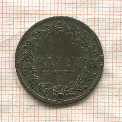 1 батцен. Швейцария. Санкт-Галлен 1813г