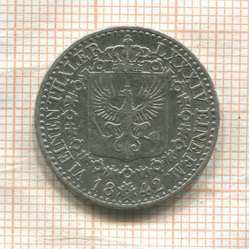 1/6 талера. Пруссия 1842г
