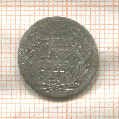 1 шиллинг. Гамбург 1768г