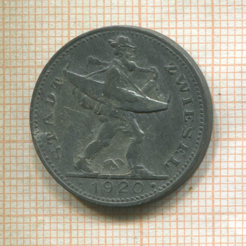 Нотгельд. 20 пфеннигов. Германия. Цвизель