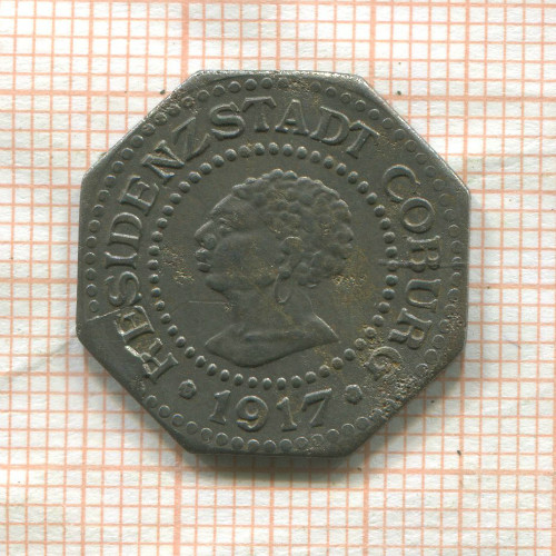 Нотгельд. 10 пфеннигов. Германия. Кобург