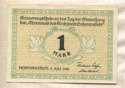 1 марка. Германия 1921г