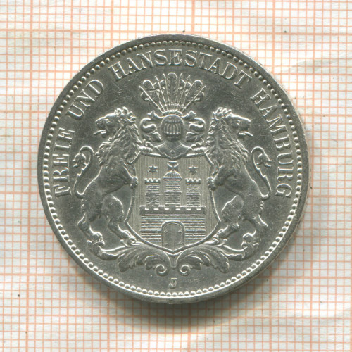 3 марки. Гамбург 1910г
