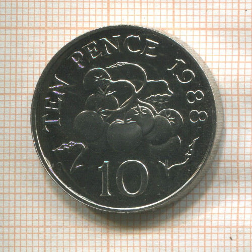10 пенсов. Гернси. F.A.O. 1988г