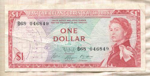 1 доллар. Восточные Карибы 1965г